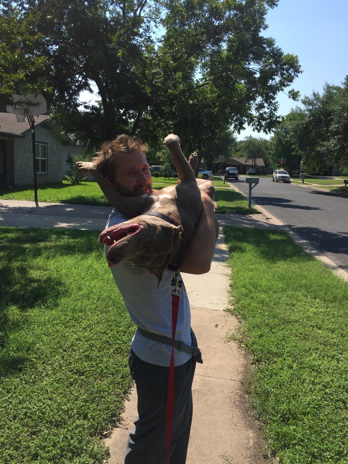 Christopher Lee Moran working with a dog